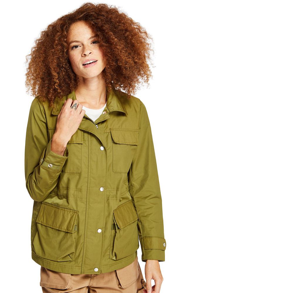 Chaquetas Timberland Argentina Mujer - Water-Resistant M65 Field - Verde Oliva - TINRFD-962